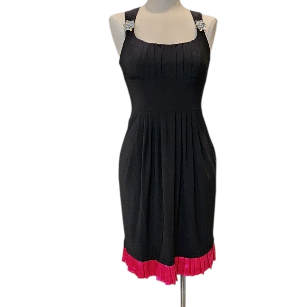 B Darlin Black Dress with Pink Accents